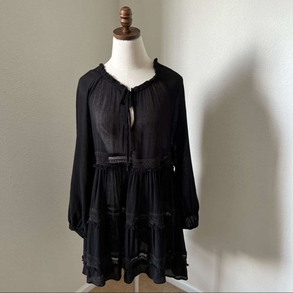 EUC Eberjey Summer of Love Sofia Dress Women's‎ Medium Black